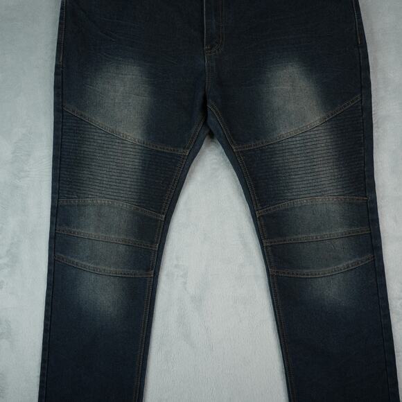 Switch Remarkable Jeans Mens 40x32 Blue Dark Wash Premium Denim Y2K Hip Hop - Picture 3 of 10